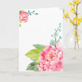 Carte rose de pivoine d'aquarelle (Fleur jaune)