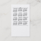 Carte rose de profil d'affaires de caniche (Dos)