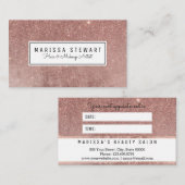 Carte rose de rendez-vous de maille de parties (Devant / Derrière)