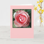 Carte "Rose de rose" (blanc) (Fleur jaune)