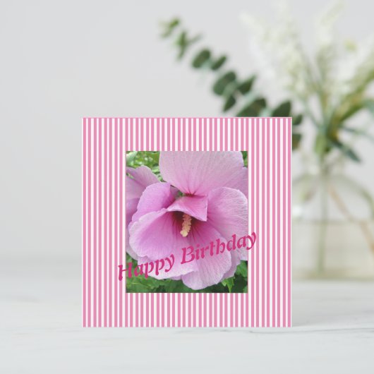 Carte Rose de Sharon Flat Card (Debout devant)
