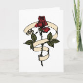 Carte Rose de style tatouage (Devant)
