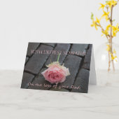 Carte rose de sympathie papa loss (Fleur jaune)