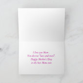 Carte Rose & dentelle pour maman MD 4 z (Intérieur)