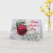Carte Rose & dentelle pour maman MD 4 z (Fleur jaune)