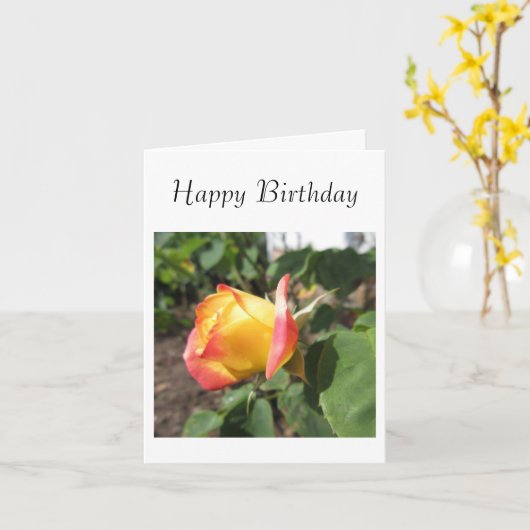 Carte Rose d'été (Fleur jaune)