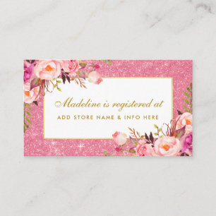 Carte rose d'insertion d'enregistrement de douche