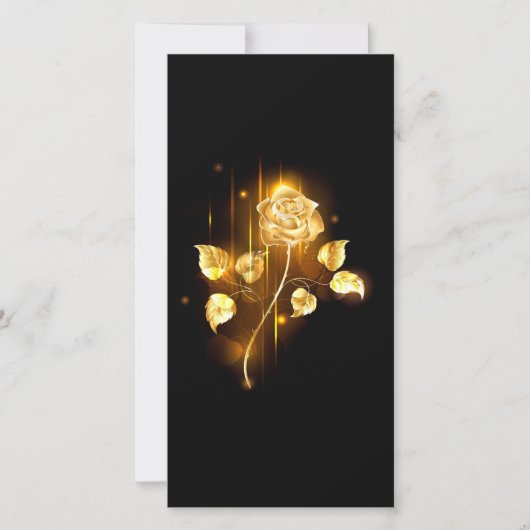 Carte Rose d'or ( rose dorée ) (Devant)