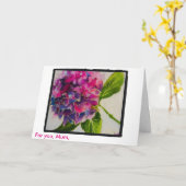 Carte rose du jour de mère d'hortensia (Fleur jaune)