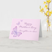 Carte Rose élégant de papillons de jardin du jour de (Fleur jaune)