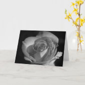 Carte Rose en noir et blanc (Fleur jaune)