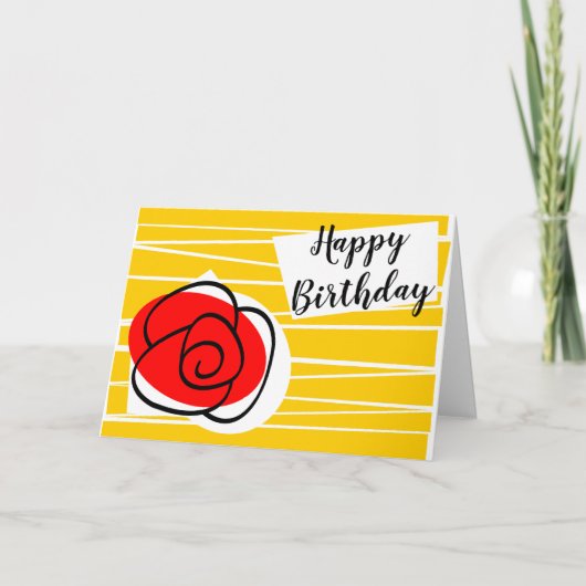 Carte Rose espagnol paysage d'anniversaire (Devant)