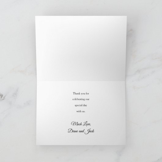 Carte Rose et Berry Aquarelle tiges Merci (Intérieur)