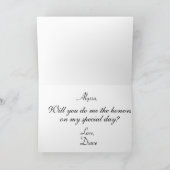 Carte Rose et Berry Stems Serez-vous ma servante d'accue (Intérieur)