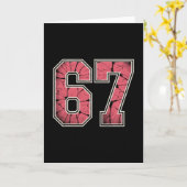 Carte Rose Et Blanc 67 (Fleur jaune)