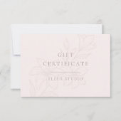 Carte Rose et blanc | Boho minimal Floral moderne (Devant)