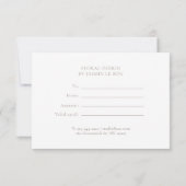 Carte Rose et blanc | Boho minimal Floral moderne (Dos)