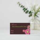 Carte rose et Brown de maman de fleurs (Debout devant)