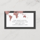 Carte rose et grise d'or rose du monde (Dos)