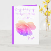 Carte Rose et mauve (Fleur jaune)