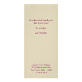 Carte rose et mauve de support de petit gâteau (Dos)