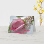 Carte Rose et perles de rose (Fleur jaune)