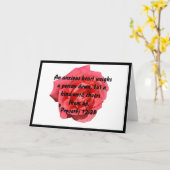 Carte Rose Et Proverbes 12:25 Verset Bible Blanc (Fleur jaune)