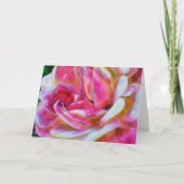 Carte Rose et rose blanche Aquarelle Style Art (Devant)