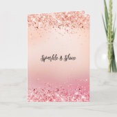 Carte Rose et Rose Sparkle Ombre (Devant)