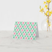 Carte rose et verte (Fleur jaune)