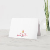 Carte rose Fille Joyeux Poussins de Pâques (Dos)