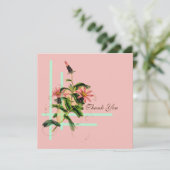 Carte rose fleur (Debout devant)