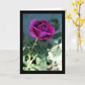 Carte Rose Fleurie Violette (Fleur jaune)