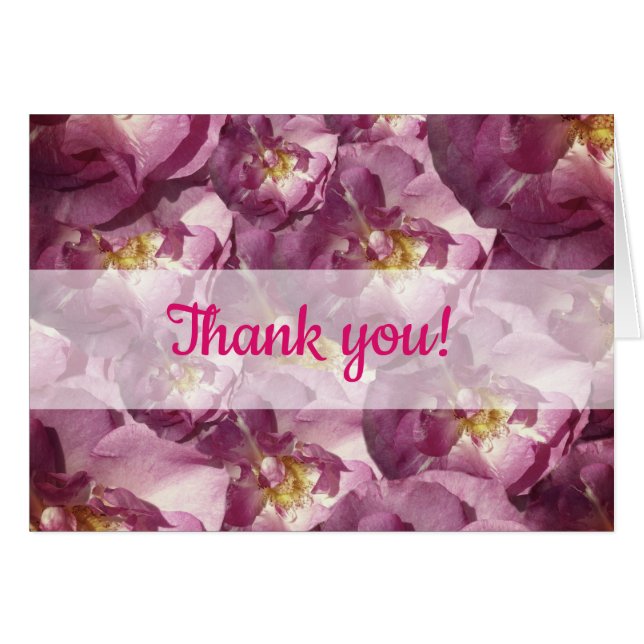 Carte rose Fleurs Photo Aquarelle (Devant Horizontal)