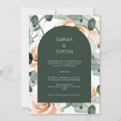 Carte rose Floral Faire-part de mariage (Devant)