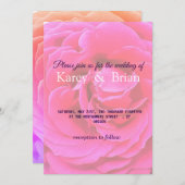 Carte rose Floral Faire-part de mariage (Devant / Derrière)