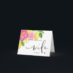 Carte Rose Floral Joyeux Premier Anniversaire Comme Mon<br><div class="desc">Ce joli joyeux anniversaire comme ma carte de femme,  est une façon amusante de célébrer l'anniversaire de votre nouvelle femme!</div>