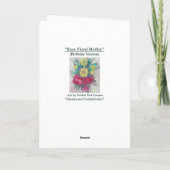 Carte "Rose Floral Medley."Carte de voeux d'anniversaire (Dos)