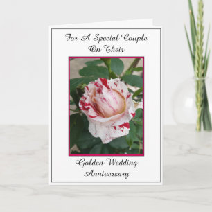 Carte Rose floral Personnalisé 50e anniversaire de Maria