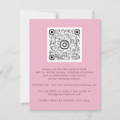 Carte Rose Floral QR Code Bourgogne Marsala rose (Dos)