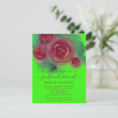 Carte Rose Floral QR Code Bright Green Marsala (Debout devant)