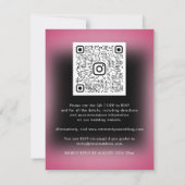 Carte Rose Floral QR Code Marsala Beet Black (Dos)
