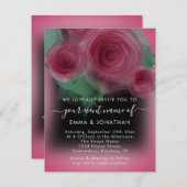 Carte Rose Floral QR Code Marsala Beet Black (Devant / Derrière)