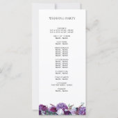 Carte Rose Floral violet or Mariage de cadre géométrique (Dos)