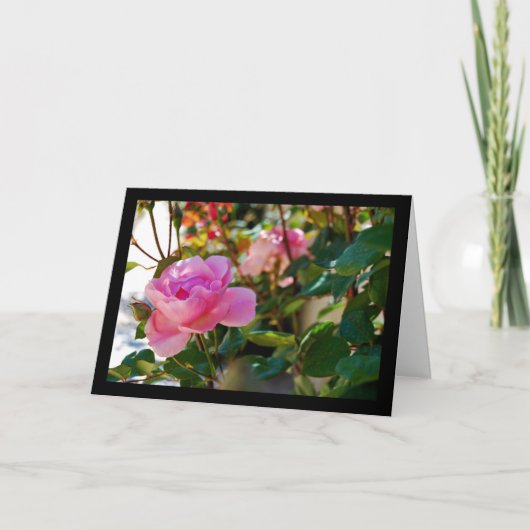 Carte Rose Florale Rose (Devant)