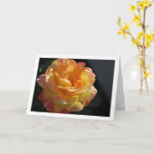 Carte Rose florale rose et jaune (Fleur jaune)