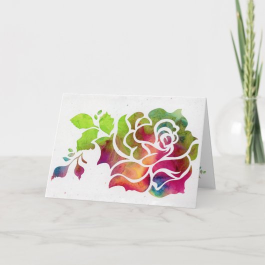 Carte Rose-Folded 5x7 po. (Devant)