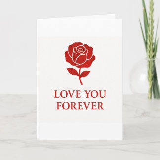 Carte Rose Forever Message exprimant des vœux romantique