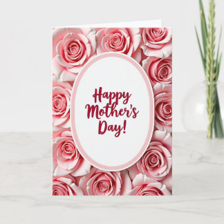 Carte Rose Frame Mothers Day Card