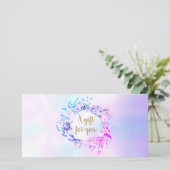 Carte Rose Garland Script Certificat cadeau d'affaires (Debout devant)